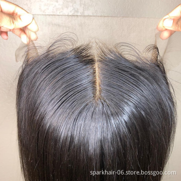 Factory Outlet Top Quality Thin HD Lace Frontal Closure,Transparent Swiss Lace Frontal Vendor,Film Transparent HD Lace Frontal